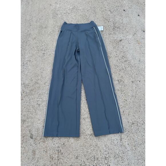 Athleta Venice Track Stripe Wide Leg Pants Medium T Green - Picture 3 of 11